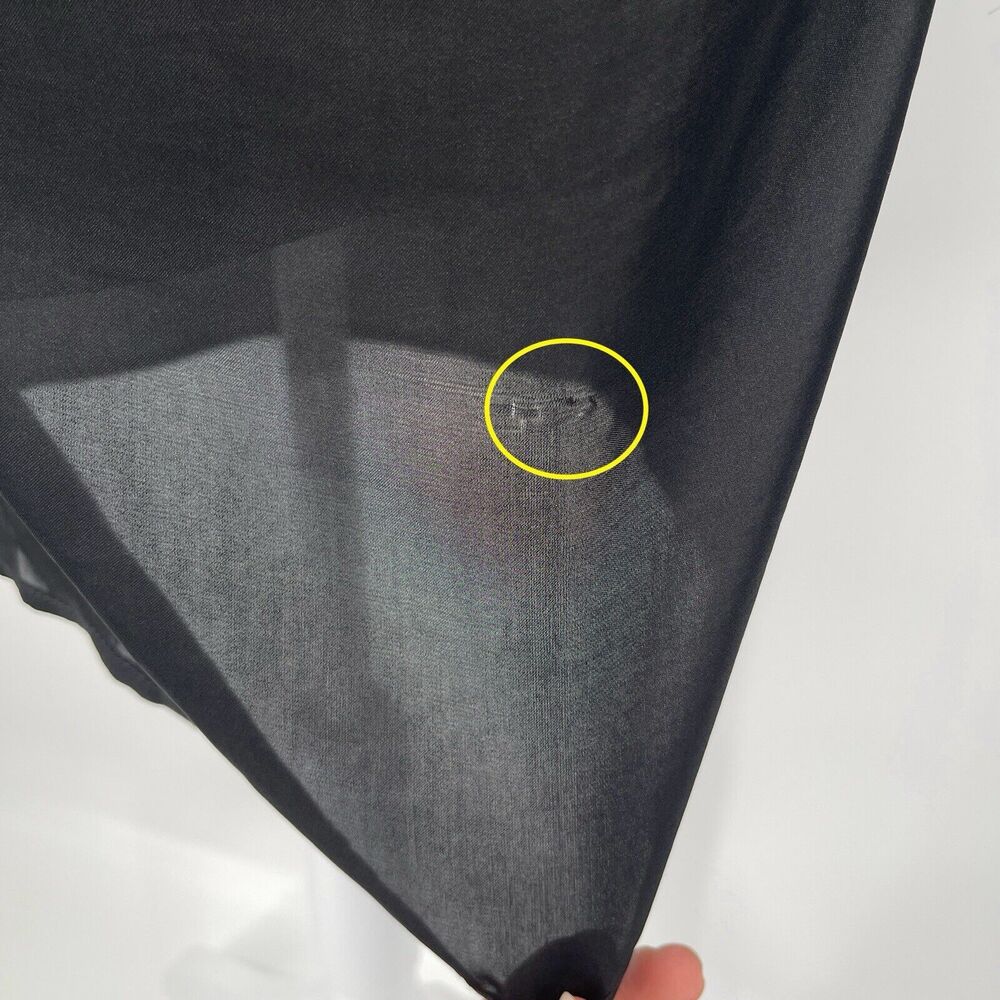 Naked Wardrobe Womens Dress Sz Small Black The Plunge Faux Wrap Long Sleeve Mini - Picture 8 of 12